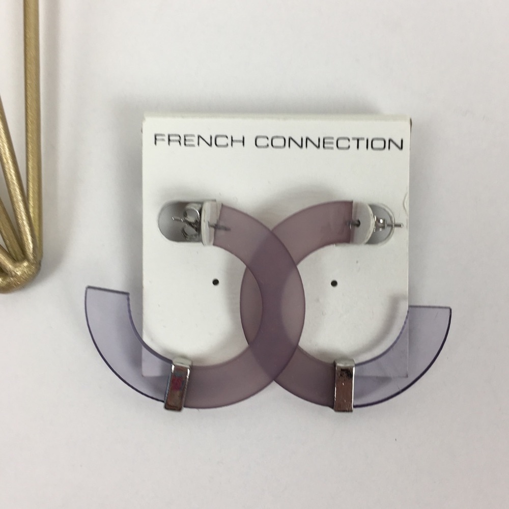 French Connection Purple Earrings